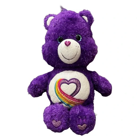 Care Bears 35th Anniversary Rainbow Heart Plush Bear - Picture 1 of 10